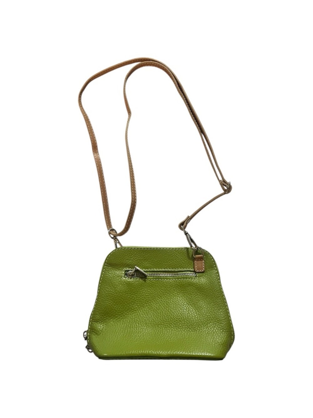 Cerulean Green Leather Crossbody Bag I Medici. - Picture 2 of 4